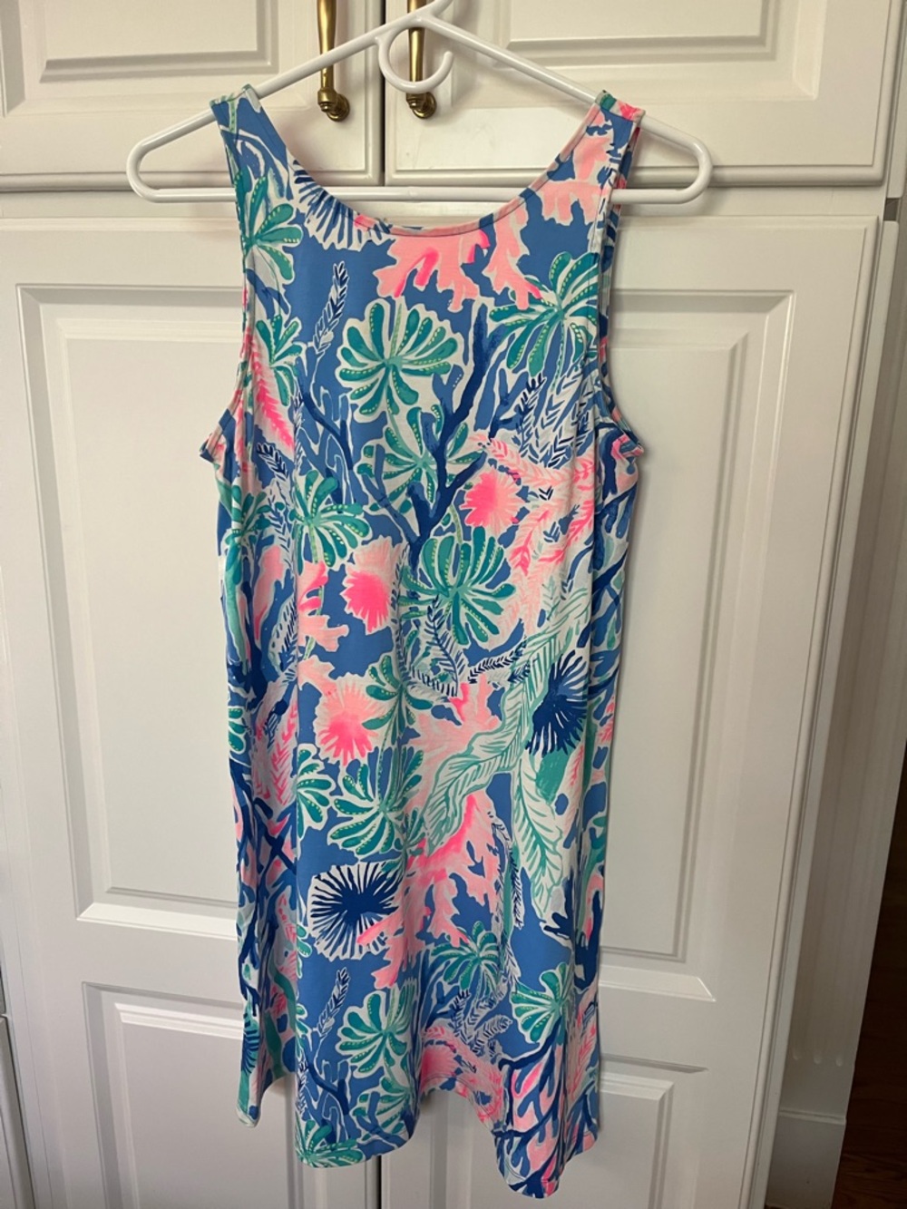Lilly Pulitzer Pink and Blue Floral Tank Dress